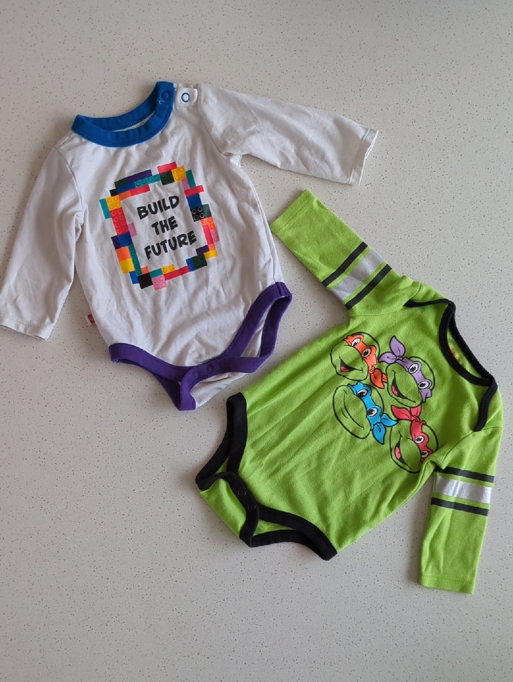 Lego And Teenage Mutant Ninja Turtles Vintage Style Bodysuits 3-6 Months